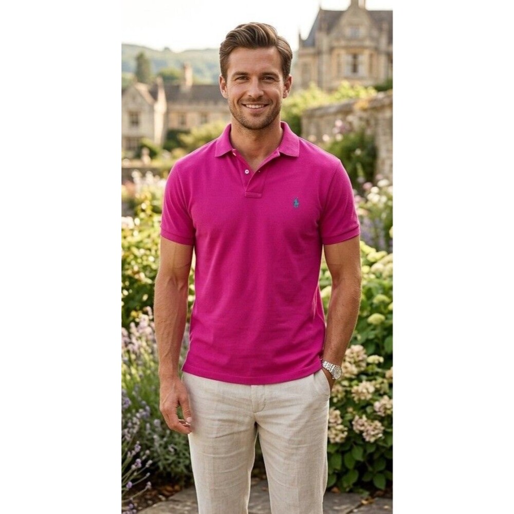 Polo Ralph Lauren Men’s Pink Short Sleeve Polo Size Small